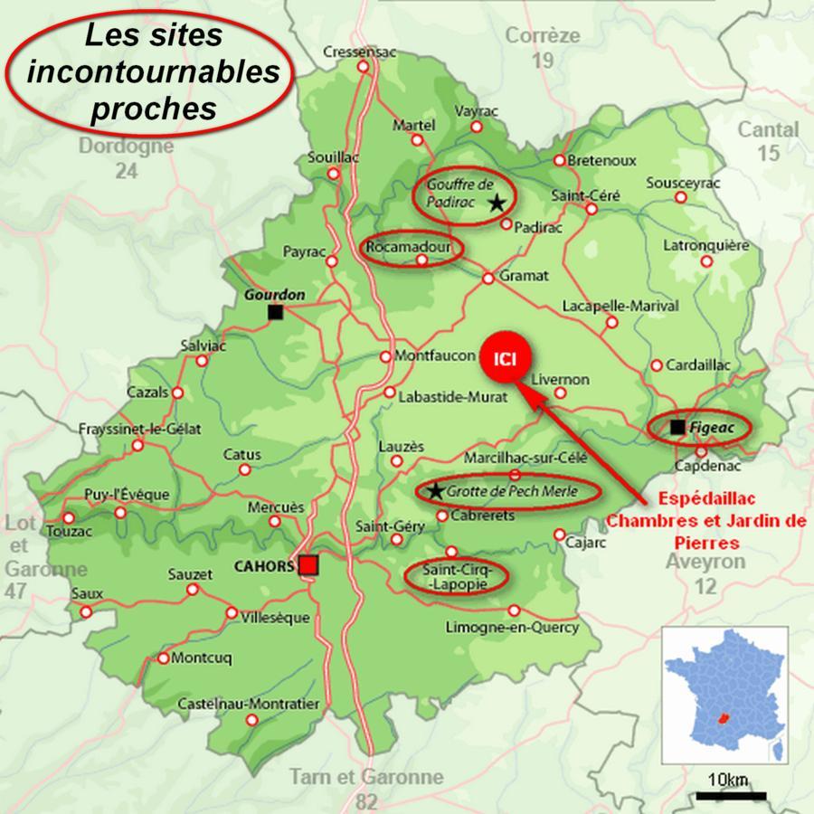 Chambres Et Jardin De Pierres Espédaillac Kültér fotó